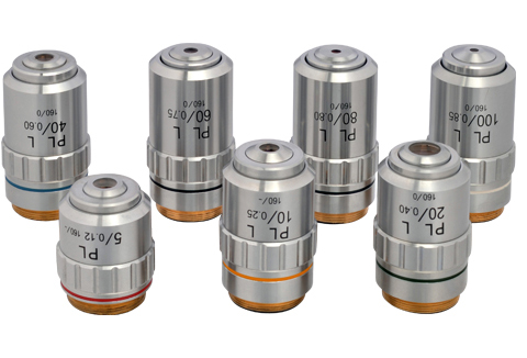 有限遠プランアクロマート対物レンズ100倍ノンカバー長作動GLF-PLACH100XLM