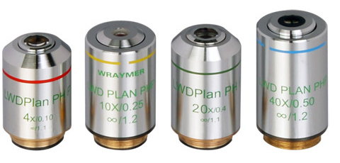 無限遠プランアクロマート位相差用対物レンズ4倍長作動UOI-PLACHPHP4XLP